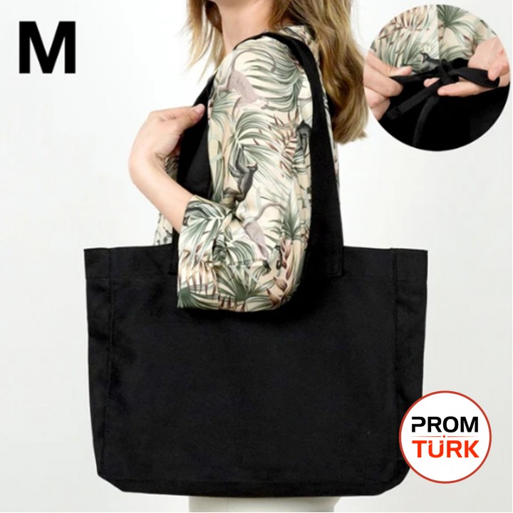 Medium City Soft Siyah Kumaş Çanta